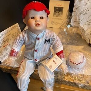 Michael 1990 Yolanda’s Picture Perfect Babies Porcelain Doll Baseball Knowles